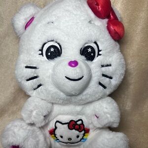 Sanrio Care Bears Hello Kitty Loves Cheer Bear 10"